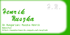 henrik muszka business card